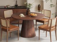 Ronde eettafel TOMYRA 130 cm mangolia bruin - thumbnail