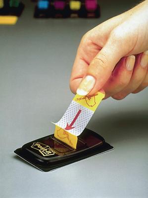 Post-it Index &apos;Sign Here&apos;, ft 25,4 x 43,2 mm, houder met 50 tabs