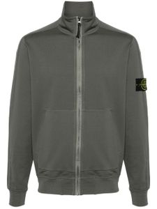 Stone Island sweat zippé à patch Compass - Vert