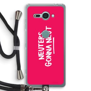 Neuters (roze): Sony Xperia XZ2 Compact Transparant Hoesje met koord
