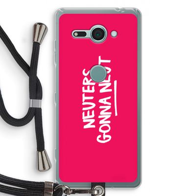 Neuters (roze): Sony Xperia XZ2 Compact Transparant Hoesje met koord