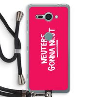 Neuters (roze): Sony Xperia XZ2 Compact Transparant Hoesje met koord