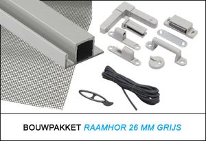 Bouwpakket Raamhor Grijs Geanodiseerd 26 mm