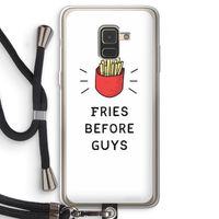 Fries before guys: Samsung Galaxy A8 (2018) Transparant Hoesje met koord Fries before guys: Samsung Galaxy A8 (2018) Transparant Hoesje met koord