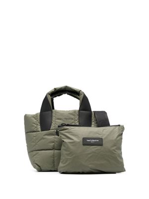 VeeCollective sac à main matelassé à logo imprimé - Vert