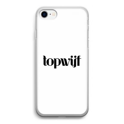 Topwijf Wit: iPhone SE 2020 Transparant Hoesje