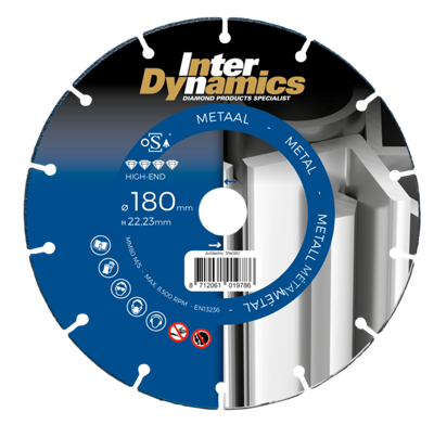 InterDynamics Metaal High-End diamantzaagblad 115mm asgat 22.23mm | 1 stuk - 394115