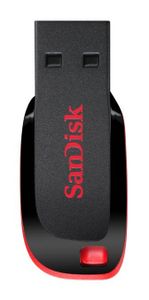 SanDisk Cruzer Blade USB flash drive 128 GB USB Type-A 2.0 Zwart, Rood