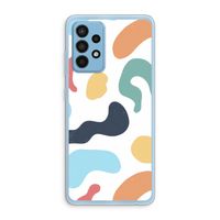 Memphis Shapes Blue: Samsung Galaxy A52 Transparant Hoesje