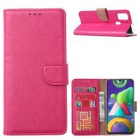 Samsung Galaxy M21 Book Cover Roze met Pasjeshouder - thumbnail