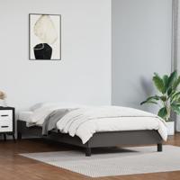 Bedframe kunstleer grijs 80x200 cm