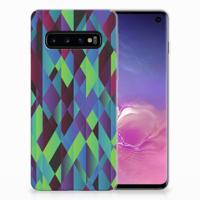 Samsung Galaxy S10 | TPU Hoesje | Abstract Green Blue Samsung Galaxy S10 | TPU Hoesje | Abstract Green Blue
