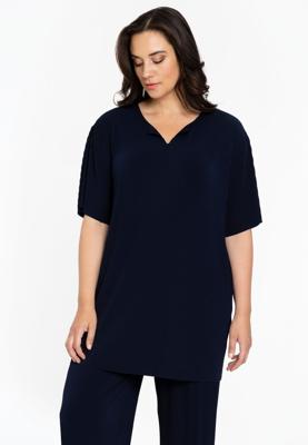 Yoek Tuniek PLISSE | Blauw | Maat 46/48