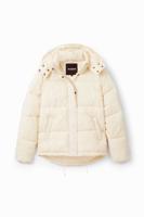 Gewatteerd jack met textuur - WHITE - XS