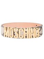 Moschino ceinture ajustable à effet peau de serpent - Tons neutres