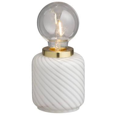 Tafellamp Malaga LED - wit - 20xØ10 cm - Leen Bakker