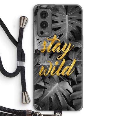 Stay wild: OnePlus Nord 2 5G Transparant Hoesje met koord