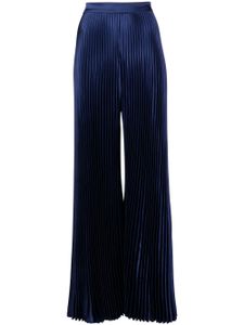 L'IDÉE pantalon ample Bisous à design plissé - Bleu