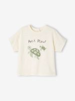'Zeedieren' baby T-shirt met korte mouwen beige