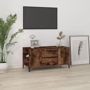 Tv-meubel 102x44,5x50 cm bewerkt hout gerookt eikenkleurig