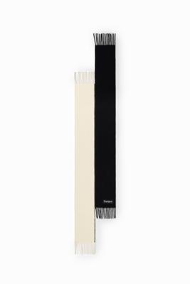 Asymmetrische tweekleurige sjaal - BLACK - U