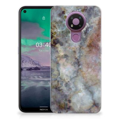 Nokia 3.4 | TPU | Siliconen hoesje | Marmer Grijs