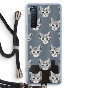 Kitten: Sony Xperia 5 II Transparant Hoesje met koord