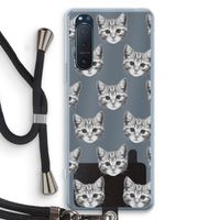 Kitten: Sony Xperia 5 II Transparant Hoesje met koord