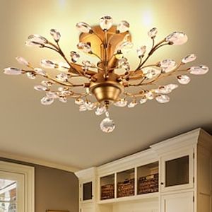 62 cm kroonluchter cluster design plafondlamp led inbouw verlichting metaal antiek messing elegant en luxueus 110-120v 220-240v ce gecertificeerd bloem design Lightinthebox