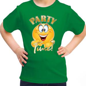 Verkleed T-shirt voor meisjes - Party Time - groen - carnaval - feestkleding voor kinderen