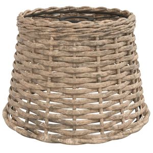 The Living Store Wicker Lampenkap - Ø25 x 17 cm - Bruin - Multifunctioneel