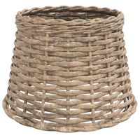 The Living Store Wicker Lampenkap - Ø25 x 17 cm - Bruin - Multifunctioneel - thumbnail