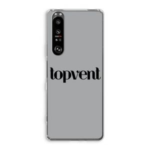 Topvent Grijs Zwart: Sony Xperia 1 III Transparant Hoesje