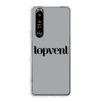 Topvent Grijs Zwart: Sony Xperia 1 III Transparant Hoesje