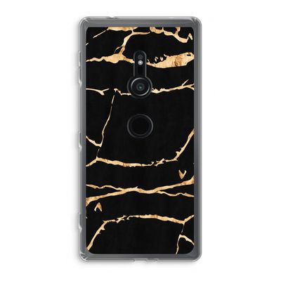 Gouden marmer: Sony Xperia XZ2 Transparant Hoesje