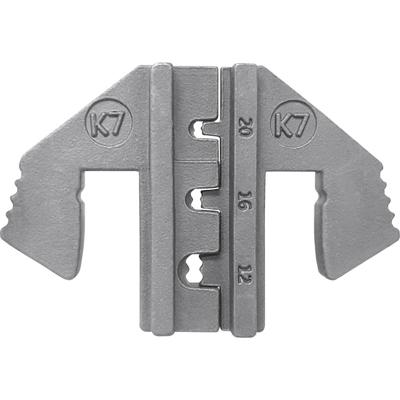 TOOLCRAFT PLE-0K7 Krimp-onderdelen Geschikt voor connector: DUITS Krimpbereik AWG: 12 tot 20 AWG Geschikt voor merk: TOOLCRAFT PZ-500