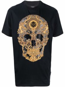 Philipp Plein t-shirt à imprimé tête de mort - Noir