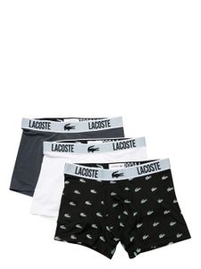 Lacoste boxer élastiqué à logo imprimé - Noir