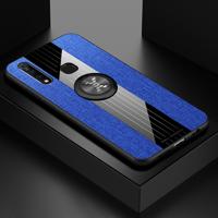 Voor vivo Z5X XINLI stiksels doek textuur schokbestendig TPU beschermhoes met ring houder (blauw)