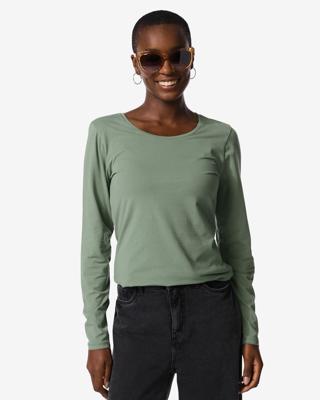 HEMA Dames basic t-shirt groen (groen)
