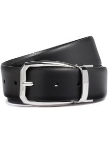 Zegna ceinture réversible à logo gravé - Noir