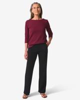 HEMA Damesbroek Kacey met structuur zwart (zwart)