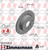 Remschijf COAT Z ZIMMERMANN, Remschijftype: Massief, u.a. für Mini