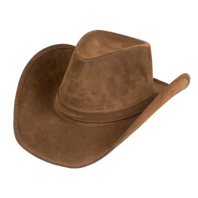 Carnaval verkleed Cowboy hoed Nebraska - bruin - voor volwassenen - Western/explorer thema - 60 cm