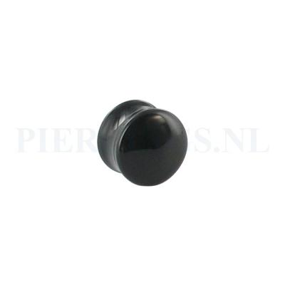Plug glas zwart 12 mm 12 mm