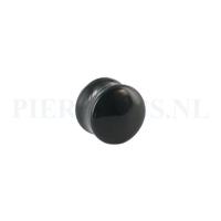 Plug glas zwart 12 mm 12 mm