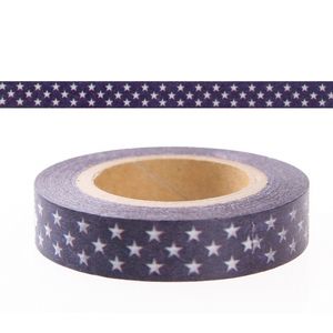 Washi plakband blauw met sterren   -