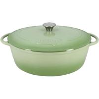 Braadpan - MENASTYL - 6020075 - Rond - Geëmailleerd gietijzer - Groen - 7 liter