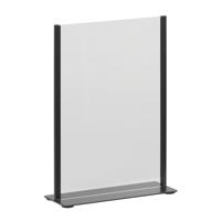 Kaarthouder europel zwart metaal met acryl bord a4