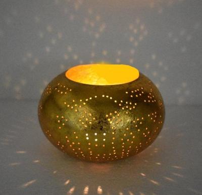 oosterse waxinehouder filigrain - ufo goud